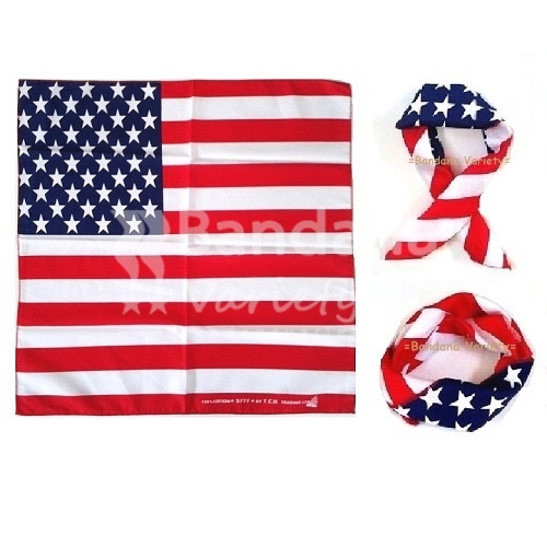 Bandana USA Flag America Headwrap Scarf Hairband - Bandana Variety